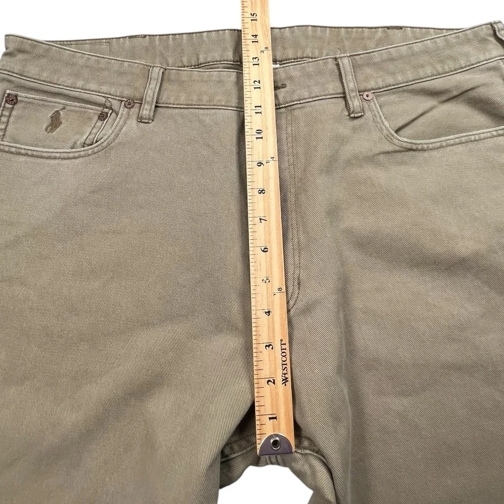 Polo Ralph Lauren Mens 40X30 Brown Straight Leg Cotton‎ Denim Jeans